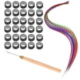 thumbnail image 2 of ETHZZLE 13-Color Synthetic Hair Extensions Kit with Beads and Crochet Hooks, Synthetic Hair Strips for Women’s Parties & Festivals, 2 of 7