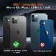 thumbnail image 4 of SPIDERCASE Diseñado para iPhone 12/iPhone 12 Pro, [protección contra caídas de grado militar de 10 pies] [con 2 protectores de pantalla de vidrio templado] Funda protectora para iPhone 12/12 Pro azul, 4 of 4