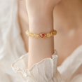 thumbnail image 3 of pulsera En Pierre Naturelle, Pulsera En Cristal Jaune 8mm, Pulsera Lastique, Bijoux En Pierre Prcieuse, 3 of 4