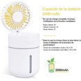 thumbnail image 3 of Mini humidificador de aire WEIHJMXG 400 ml ventilador portátil recargable USB luz nocturna, 3 of 4