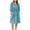Blue, variant on WRKEKC Womens Dresses Casual Print V-Neck Long Sleeve Maxi Dress with Boho Style and Flowy Skirt