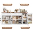 thumbnail image 6 of Homfa Farmhouse Buffet Cabinet with 2 Drawers, 70.9" W Kitchen Sideboard with 5 Doors & Adjustable Shelves for Kitchen Dining Room, White, 6 of 9