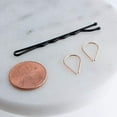 thumbnail image 5 of 14mm 14K Rose Gold Filled Threader Hoop Earrings, 20 Gauge, Lightweight, 5 of 8