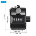 thumbnail image 2 of Uxcell Clicker Counter, 4 Digit Mechanical Handheld Tally Click Counter Black 12 Pcs, 2 of 6