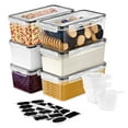 thumbnail image 4 of Sorbus 6-Pack Black Plastic Stackable Food Storage Containers, 4 of 6