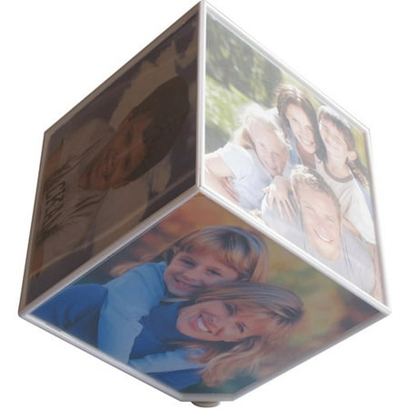 Download Rotating Cube Photo Frame, White - Walmart.com