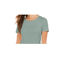 thumbnail image 2 of Style & Co Women's Scoop Neck T-Shirt Green Size X-Large, 2 of 3
