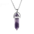 thumbnail image 4 of Jumpingount Abalorio de columna hexagonal exquisitos colgantes colgantes de vacaciones amuletos de cristal puntiagudos DIY collar decoraciones Violeta 10piezas Jumpingount CBP468223, 4 of 4