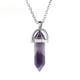 thumbnail image 5 of Sonducket Abalorio de columna hexagonal, regalos de aniversario hechos a mano, colgantes colgantes, abalorios de cristal, artesanal, Violeta 2piezas, 5 of 6
