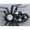 thumbnail image 2 of Shine Black Clear Crystal Rhinestones Widow Spider Insect Bug Pin Brooch, 2 of 4