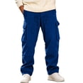 thumbnail image 3 of Loose Cargo Pants for Men,Straight Leg Casual Wide Leg Trousers with Multi Pockets for Hiking and Traveling, 3 of 7