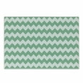 thumbnail image 1 of Mint Cutting Board, Chevron Pattern Horizontal Zigzag Twisty Turns Modern Aztec Folk Inspirations, Decorative Tempered Glass Cutting and Serving Board, Small Size, White Jade Green, by Ambesonne, 1 of 1
