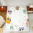 thumbnail image 5 of Castle Fairy Child Cute Owl 4 Pieces Queen Sheet Sets,Cartoon Animal Ultra Soft Flat Sheet,Polka Dots Queen Fitted Sheet,Super Cozy Room Decor, 5 of 7