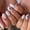little fish, variant on 24 count Summer Press Nails Medium Square Nails with Rhinestones Floral Design Glitter False Nails Seashell Glue Nails Flower Nails Beach Stick Nails for Women