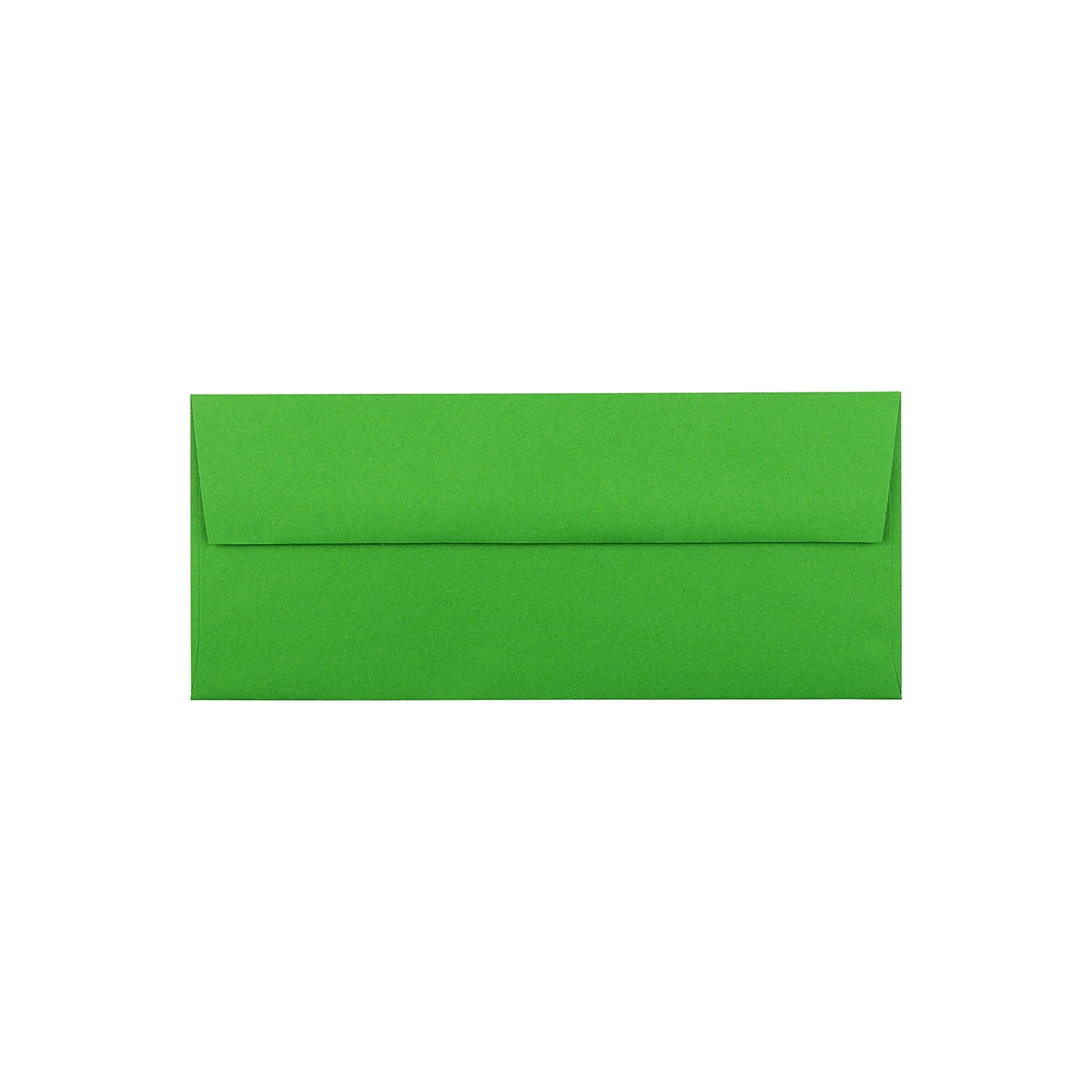 JAM Paper No. 10 Envelopes, 4 1/8 x 9 1/2, Green, 500/Box, Peel & Seal