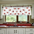 thumbnail image 3 of Yayeee Kitchen Curtains Tier Set of 2 Light Filtering 57"x36" Over Sink Window Panels, Cute Santa Hats Pattern, 3 of 7