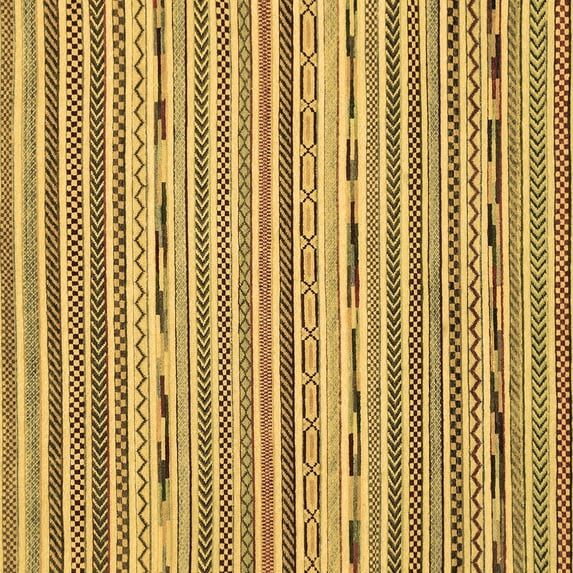 Ahgly Company Indoor Square Abstract Brown Modern Area Rugs, 8' Square