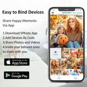 FULLJA WiFi Digital Picture Frame, IPS Touch Screen Smart Cloud Photo Frame with 16GB Storage, Easy Setup to Share Photos or Videos via Free Frameo APP, Auto-Rotate, Wall Mountable 10.1 inch