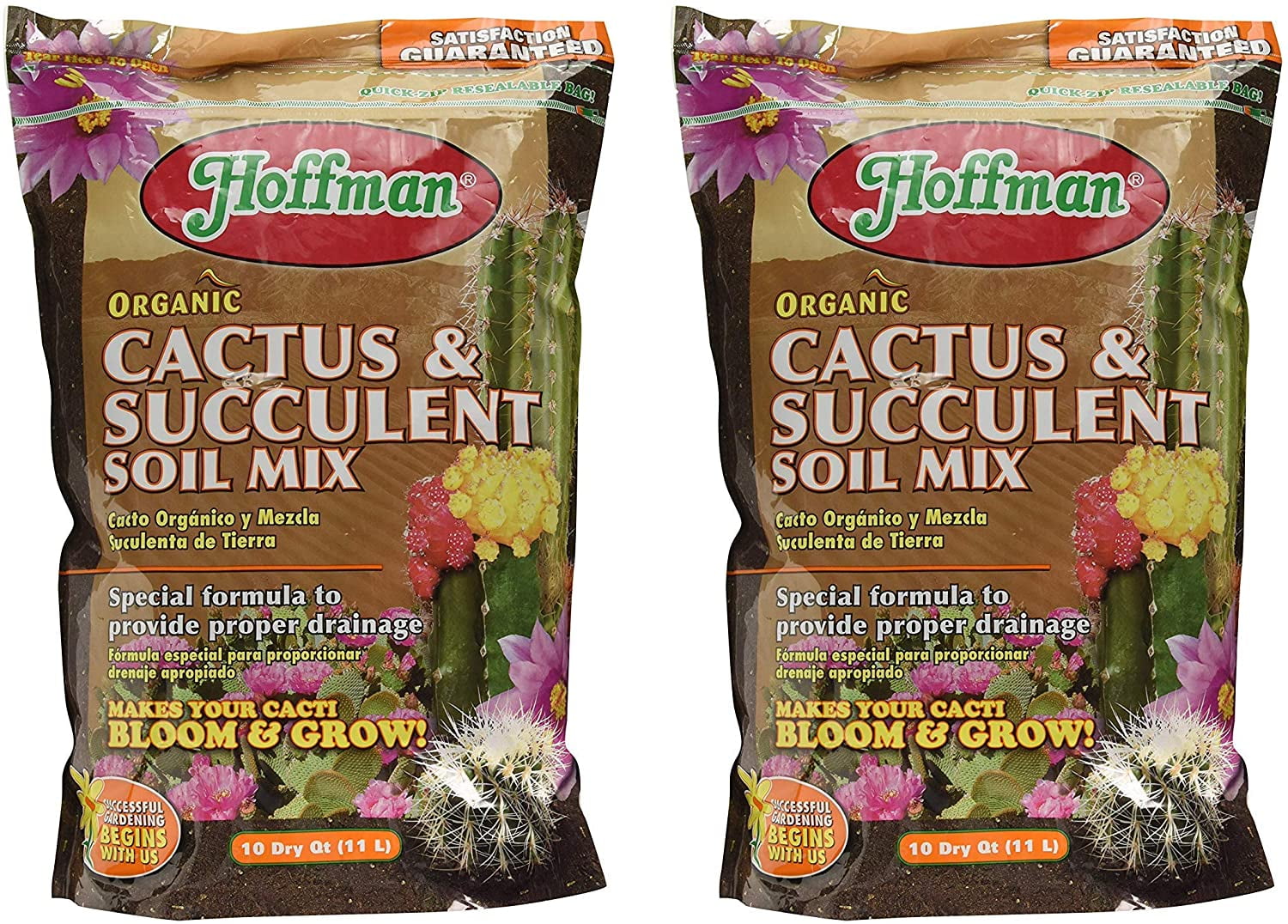 4 Quarts Hoffman 10404 Organic Cactus and Succulent Soil Mix Brown/A .1 Pack 