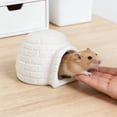thumbnail image 6 of Resin Small Animal Hideout for Hamster Hedgehog Gerbil, Miniature Dome Shelter Ornament for Pet Cage, Desktop Decor and Small Animal Accessories, White, 6 of 9