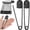 Black, variant on 8 Pack 5 Inch Jumbo Safety Pins, Heavy Duty Stainless Steel Large Safety Pins for Crafts, Laundry, Outdoor Gear, Sewing and Repairs