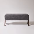 thumbnail image 4 of Leumius Chenille Bench,Modern Upholstered with Ergonomic Padded and Solid Wood Legs,Ottoman Bench for Foyer Bedroom Living Space,Entry,Gray, 4 of 9