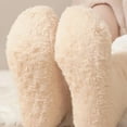 thumbnail image 6 of HNMKIU Thermal Knee High Lined Socks Non Winter Warm Sleep Footwear For Indoor Home Comfort And Cozy Soft Floor Grip Khaki,One Size, 6 of 6
