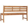thumbnail image 2 of vidaXL Outdoor Patio Bench Garden Park Bench with Backrest Solid Wood Teak, 2 of 33