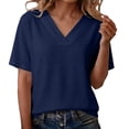 thumbnail image 3 of Tops For Women Loose Bat Sleeve Summer T Shirts Casual Plain Blouse Plus Size Tops S 4XL, 3 of 6