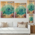 thumbnail image 4 of Designart 'Coral Reef Fishes With Turquoise Ocean Spiral' Nautical & Coastal Print on Natural Pine Wood, 4 of 5