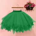 thumbnail image 3 of Lovskoo Womens Pleated Tulle Petticoat Tutu Puffy Skirt Gauze Short Skirt Adult Teen‘S 1950S Vintage Dance Skirts Green, 3 of 4