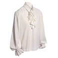 thumbnail image 2 of Camisa Masculina Bbalizko Pirata Estilo Vampiro Renacentista Victoriano Steampunk Gótico Blanco, 2 of 3
