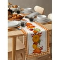 thumbnail image 2 of Fall Table Runner 13x120 Inches Long Orange Pumpkin Table Runners Cotton Linen Maple Leaves Buffalo Plaid Autumn Dresser Scarf Kitchen Dining Table Decor for Harvest Thanksgiving Holiday Party Coffee, 2 of 7
