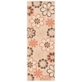 thumbnail image 2 of SAFAVIEH Courtyard Kristopher Floral Indoor/Outdoor Runner Rug, Natural Brown/Terracotta, 2'3" x 6'7", 2 of 7