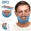 YZHM 20PCS Adult Disposable Face Masks Mask(less) Print Disposable Face Mask 3 Ply Earloop Anti-PM2.5 Masks