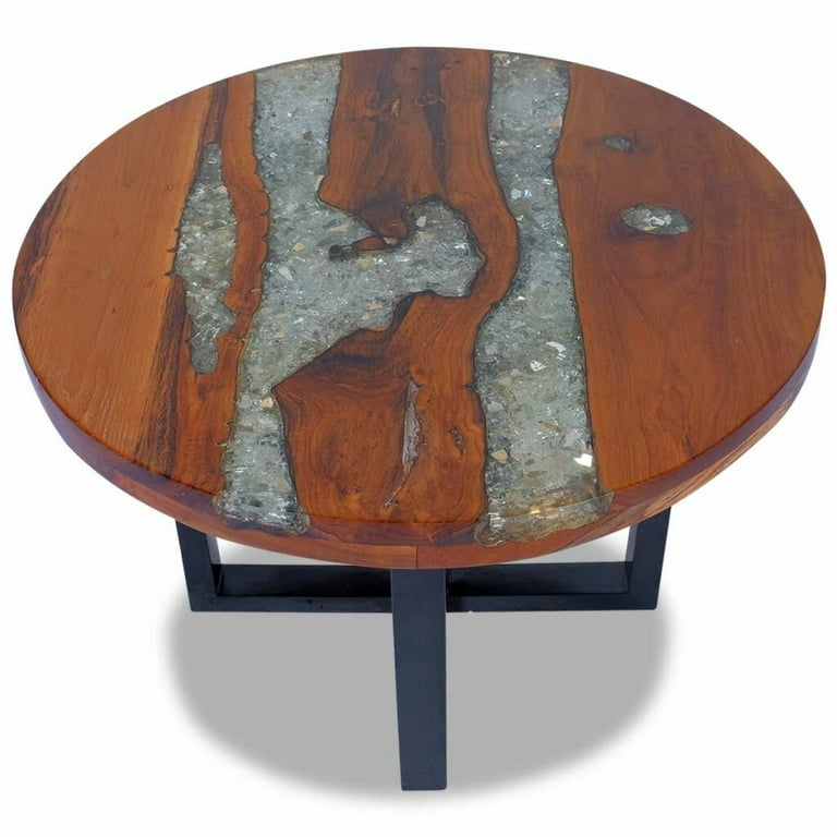 Narron Solid Wood Cross Legs Coffee Table 15.7 H x 23.6 L x