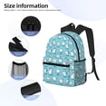 thumbnail image 3 of Yield Cartoon Teeth Print Backpack for Women Men, Lightweight Casual Travel Daypack, Classic Basic College Backpack, Middle School Bag, 3 of 5