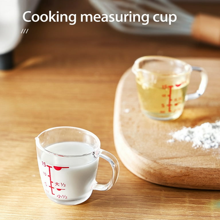 Vctitil 15ML Measuring Cup, Plastic Transparent Mini Measuring Cup with Red  Measurements, Simple Clear Coffee Cup Milk Powder Cup Mini Measuring Cup
