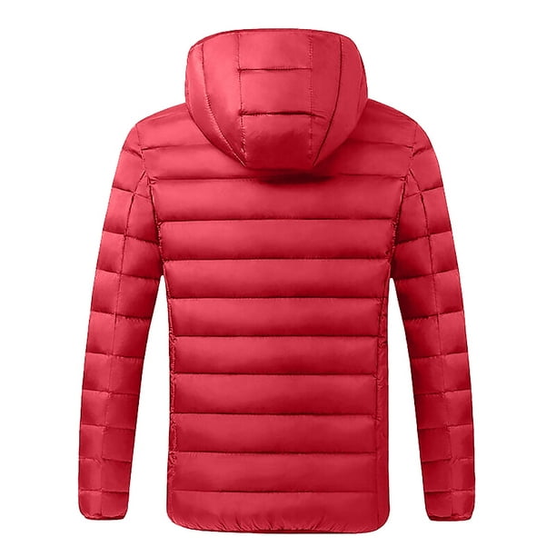 Men's Coats And Jackets Hooded Outdoor Warm Clothing Heated For Riding  Skiing Fishing Charging Via Heated Coat Red XXXXL JE 