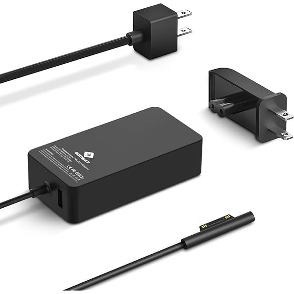 wonima11 Surface Pro Charger 65W, Surface Laptop Charger for Microsoft Surface Pro 9/8/7+/7/6/5/4/3 Surface Laptop 5/4/3/2/1/Studio, Surface Book 2/1, Surface Go 3/2/1 Support 44W, 36W,6FT Power Cord