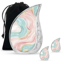 SUBSH Abstract Urn For Human Ashes - Urns For Adults Men - Cremation Urns Large - Combo 1 Large & 2 Small - Urns For Mom - Urn For Ashes For Women - Cremation Memorial