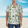 thumbnail image 4 of Balery Lilies Flowers Print Men's Hawaiian Shirts Short Sleeve Beach Shirt Relaxed Fit Vacation Button Down Shirts-Medium, 4 of 9