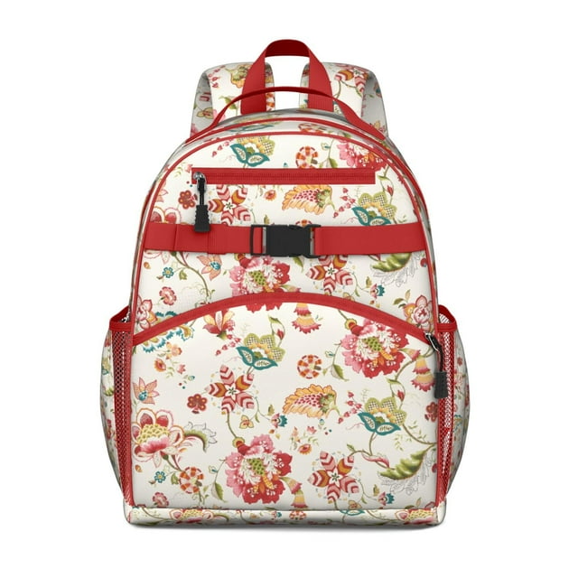 Sac à Dos pour Tout-Petits Imprimé Floral Rustique de Ferme Bretelles Rembourrées Réglables Boucle de Poitrine Durable Résistant à l'Eau Sac à Dos Scolaire