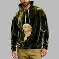 thumbnail image 4 of Oksale Men Pet Carrier Pouch Hoodie Soft Velvet Sweatshirts Loose Long Sleeve Winter Solid Color Going Out Pullover with Kangaroo Pocket Green S, 4 of 6