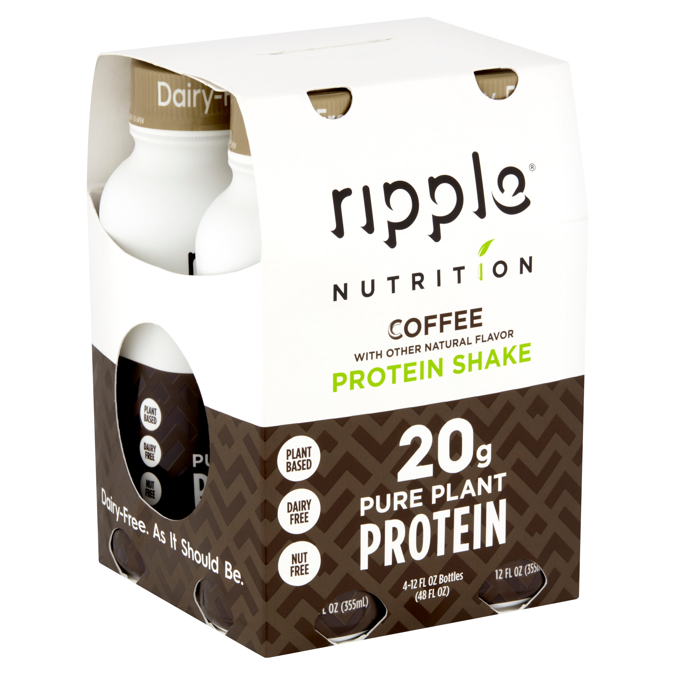 Ripple Nutrition Coffee Protein Shake, 12 fl oz, 4 Ct