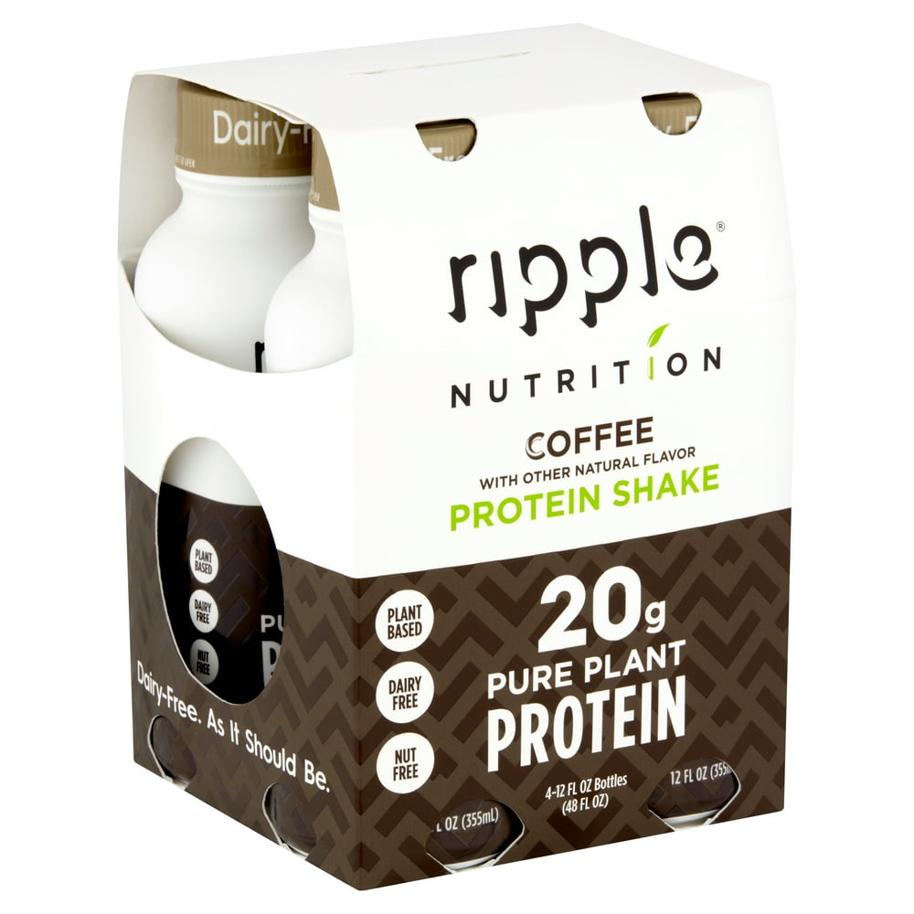 Ripple Nutrition Coffee Protein Shake, 12 fl oz, 4 Ct