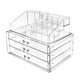 thumbnail image 5 of Organizador de almacenamiento de cosméticos transparente, 3 cajones, organizador de maquillaje acrílico apilable de gran capacidad para Baño, 5 of 8