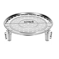 thumbnail image 2 of Gixusil Steamer Rack, Diameter 22cm / 8.7inch Pressure Cooker Canner Rack 304 Stainless Steel Canning Rack Round Pot Steaming Tray with Detachable Legs for Baking Cooking Steaming (Silver ), 2 of 7