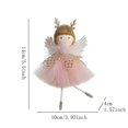 thumbnail image 3 of Sparkling Sequins Meshes Skirt Angelic Antler Girl Ornament Elegant Handmade Hanging Decoration for Celebration White, 3 of 4