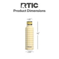 thumbnail image 4 of RTIC 20 oz Ceramic Lined Insulated Journey Water Bottle, Leak-Proof Lid, Sunlight Gingham, 4 of 8